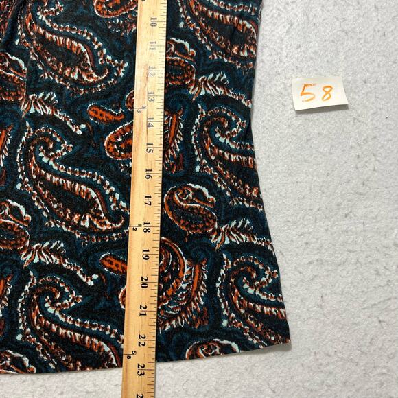 Talbots Women’s Medium Long Sleeve Paisley Patterned Pullover T Shirt Top - Picture 8 of 12